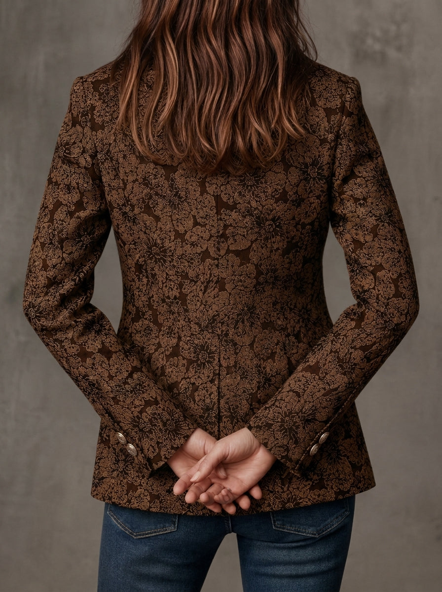 Antonia - Jacquard Blazer with Paisley Print