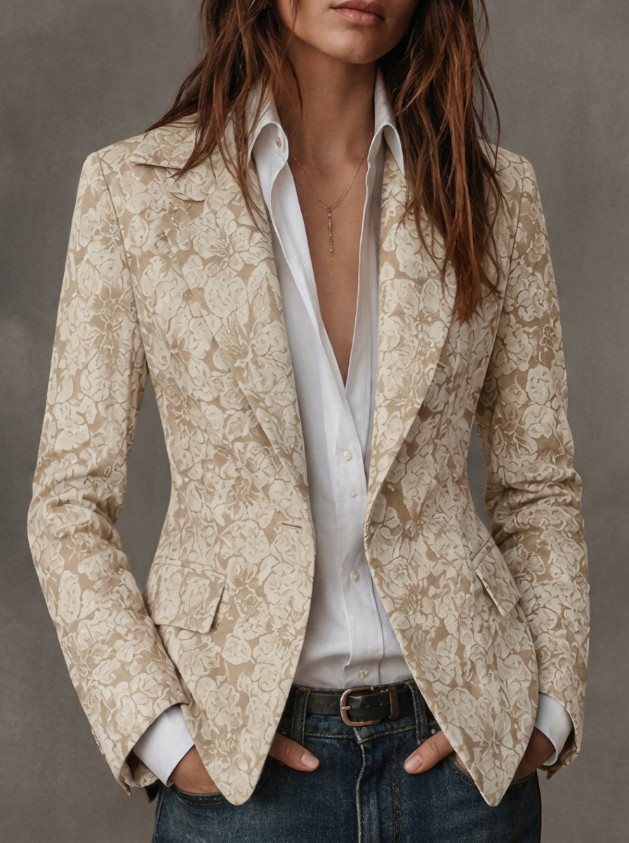 Antonia - Jacquard Blazer with Paisley Print