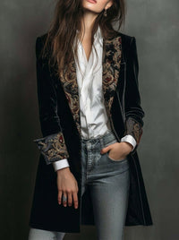 Marta - Fitted Blazer with Baroque Print