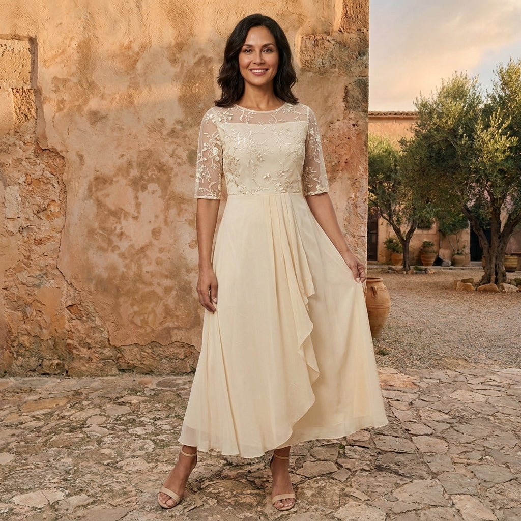 LOLA CASTELL | ELEGANT CHIFFON DRESS