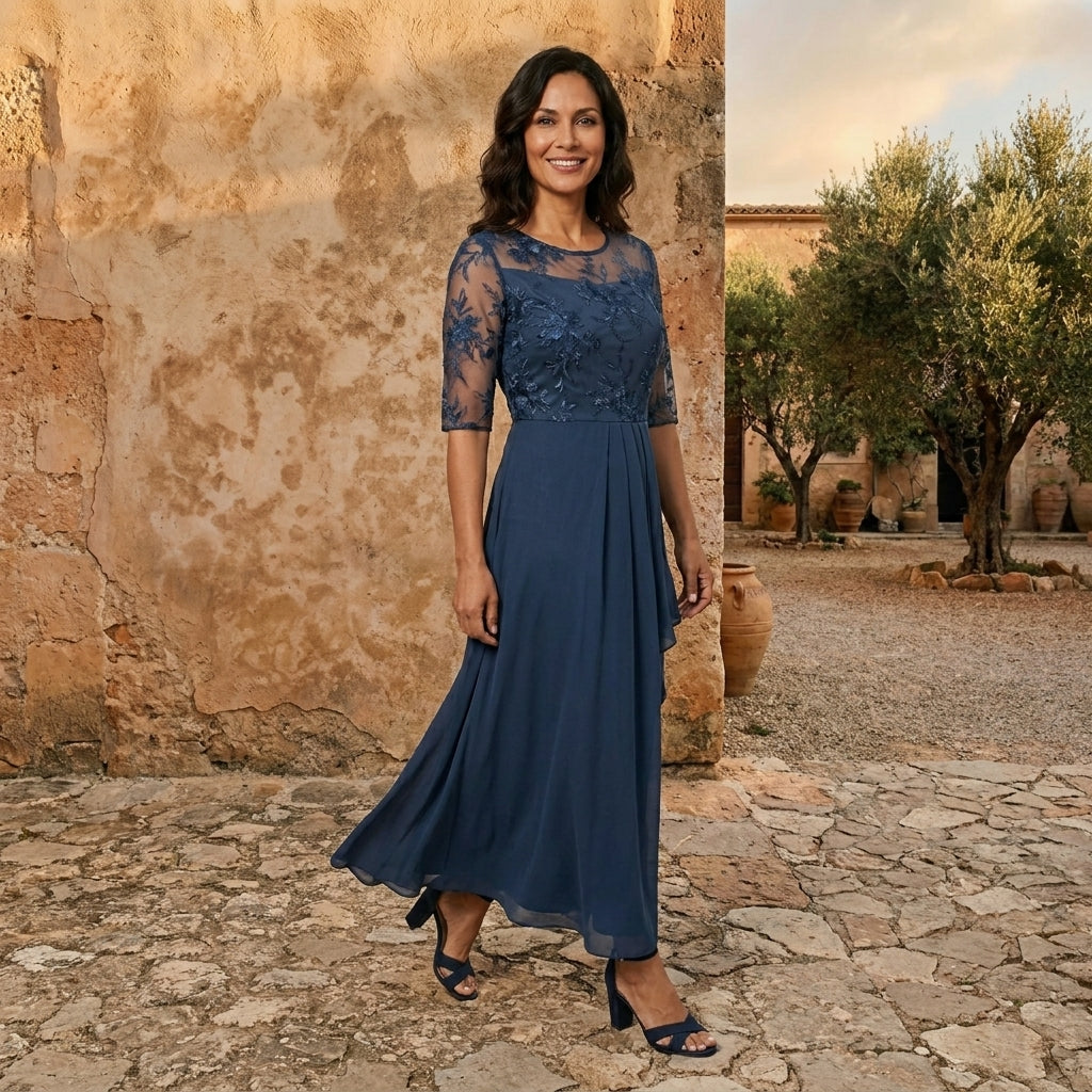 LOLA CASTELL | ELEGANT CHIFFON DRESS