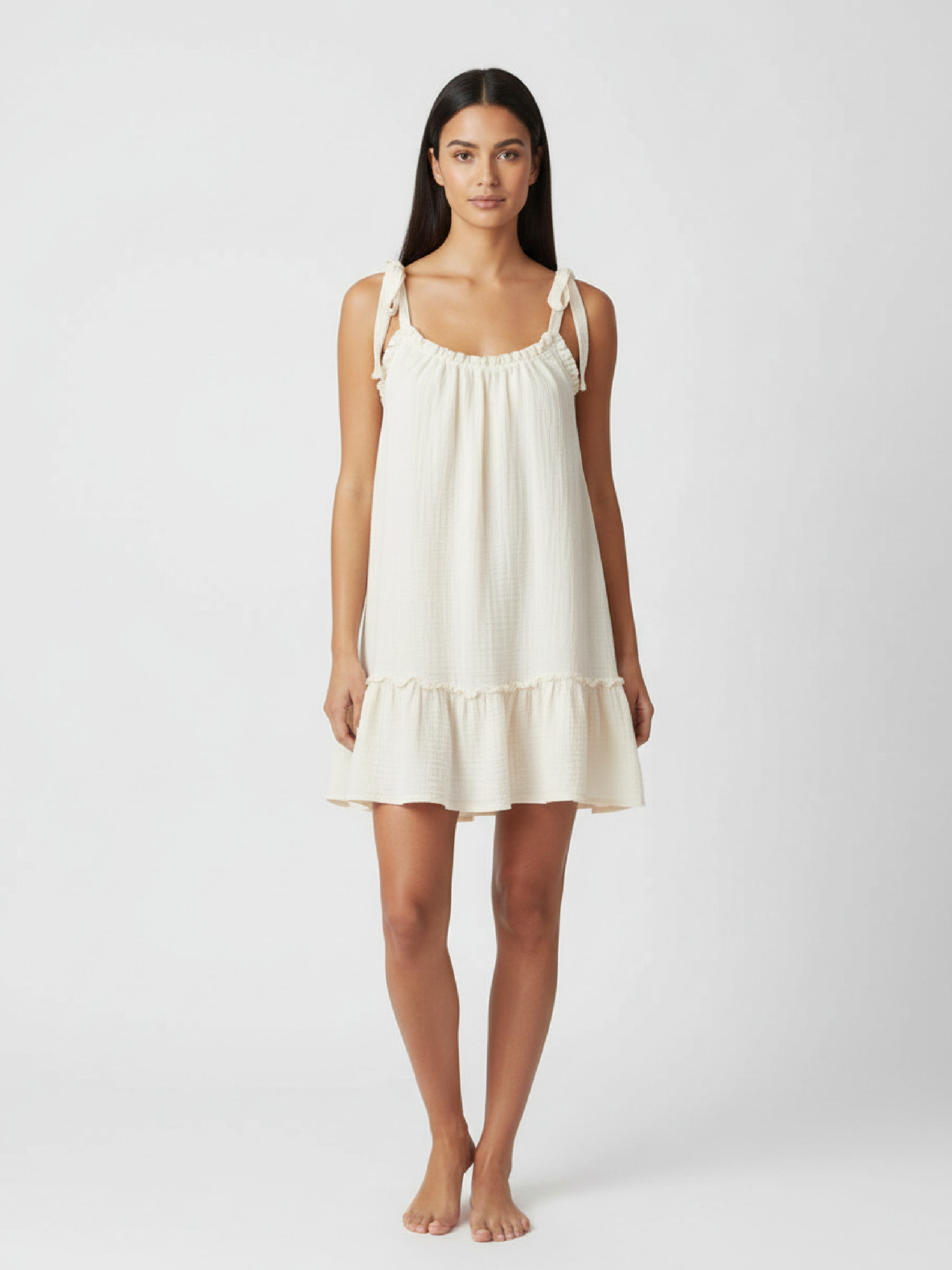 Helena | Loose Mini Dress with Back Cutout