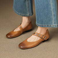 Elda | Genuine Leather Flats