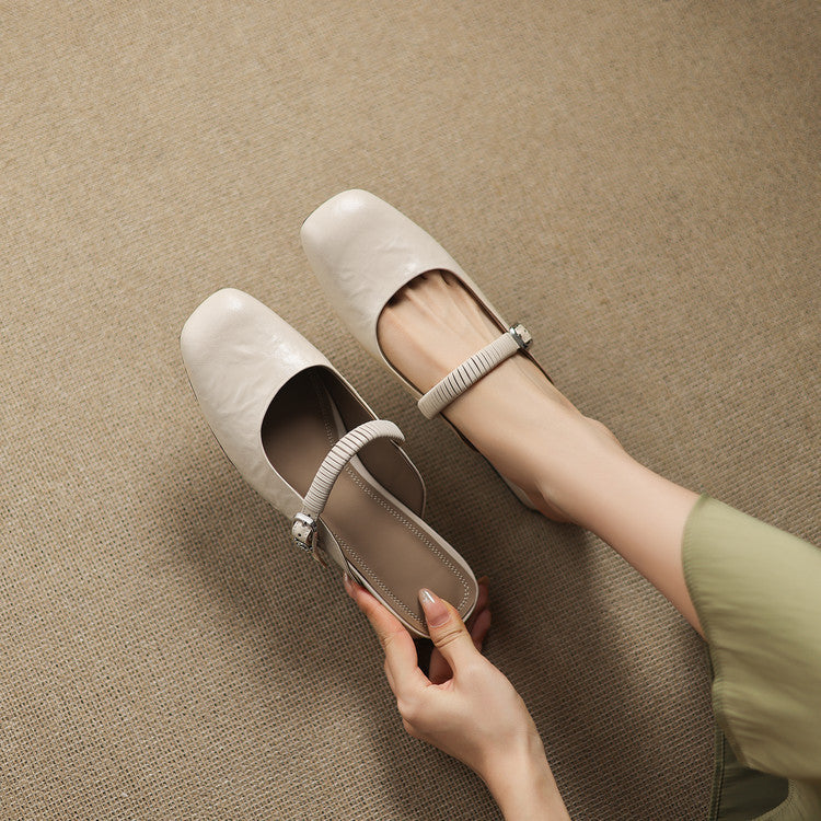 Novie | Genuine Leather Mary Jane Mules