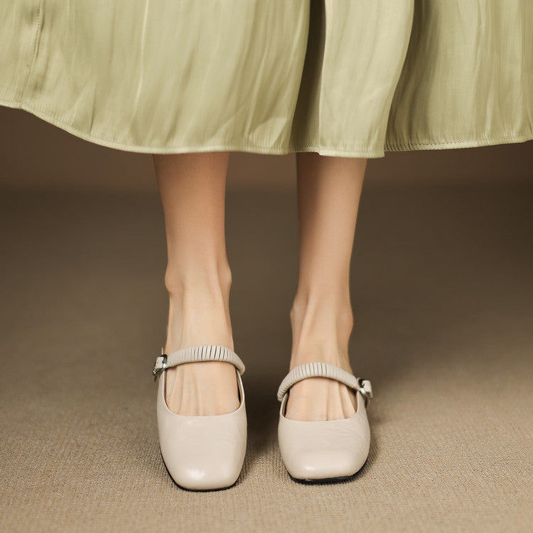 Novie | Genuine Leather Mary Jane Mules