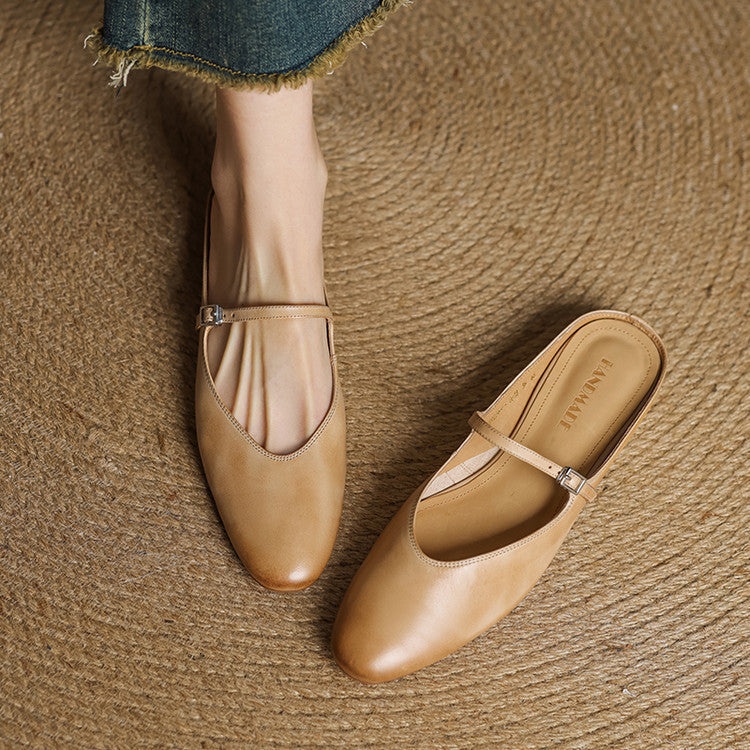 Genuine Leather Mules Merisa