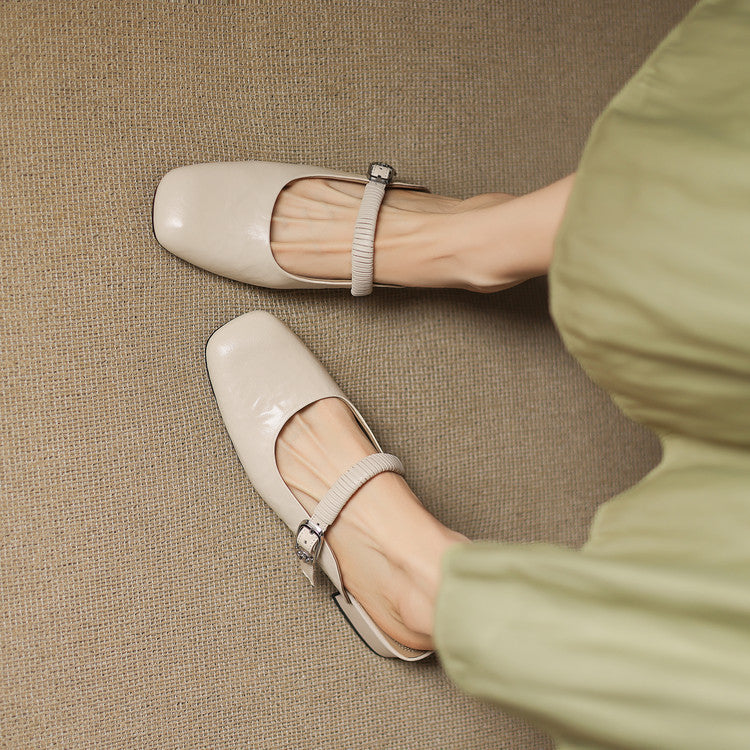 Novie | Genuine Leather Mary Jane Mules