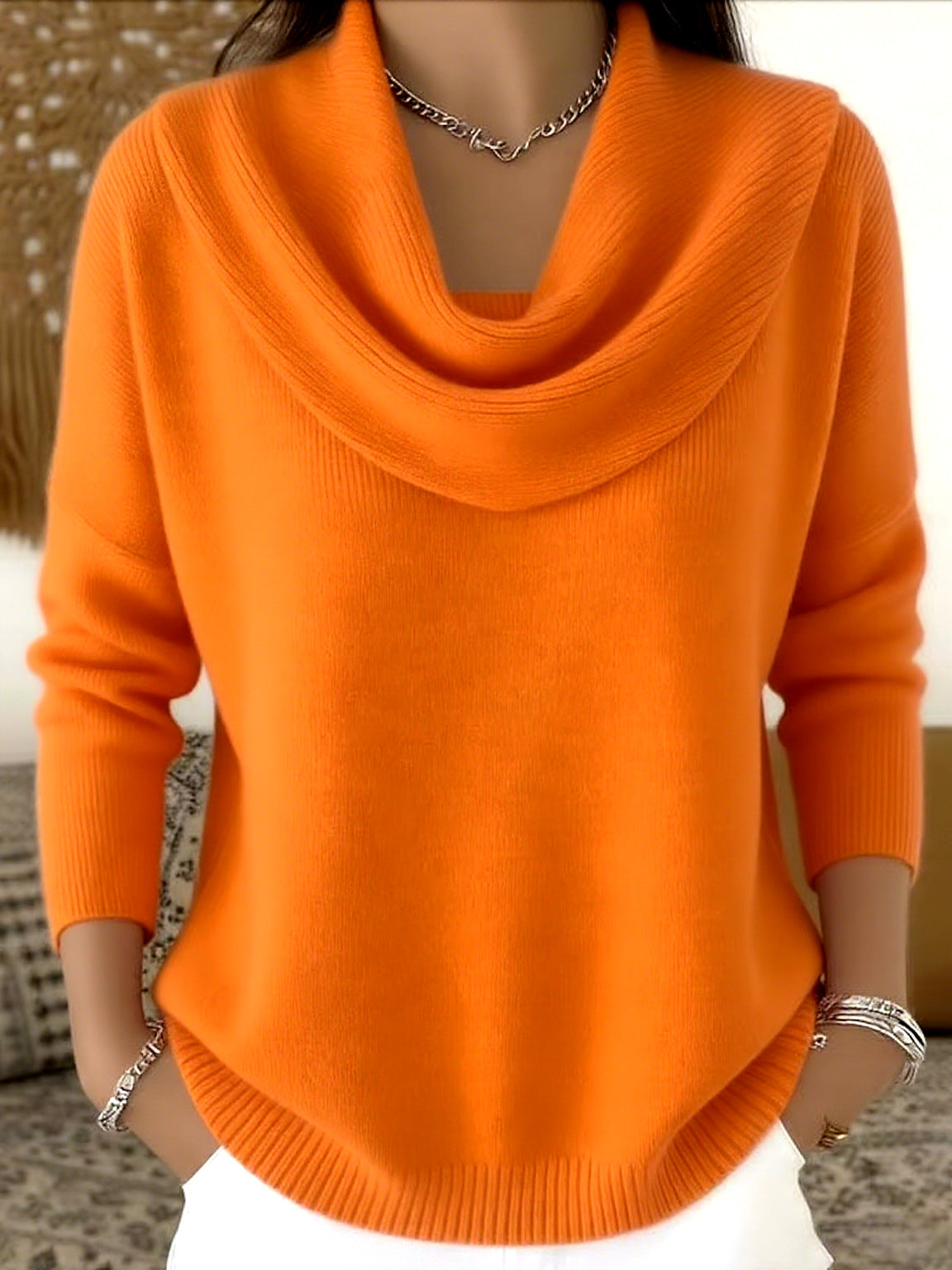Iole | Sweater with Draped Neck