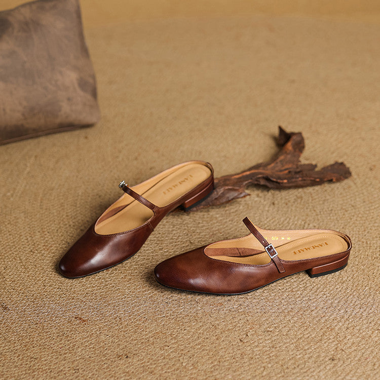 Genuine Leather Mules Merisa