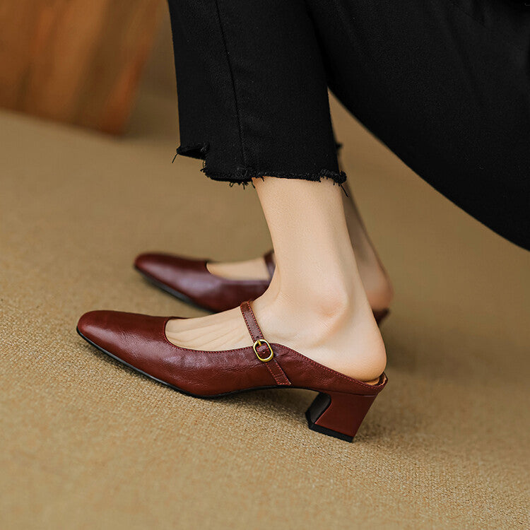Vian | Genuine Leather Mules