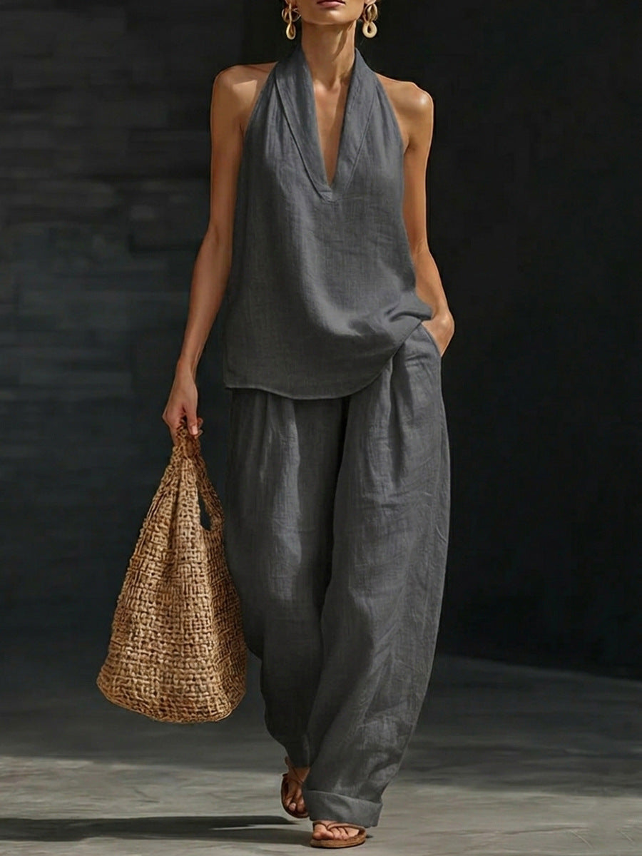 Zoe™ Sleeveless Set with Wide Pants