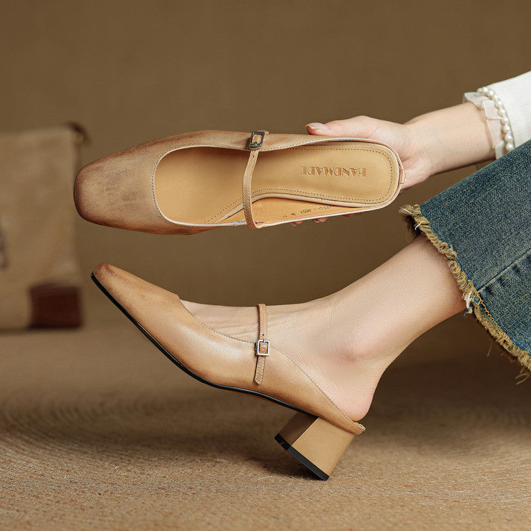 Genuine Leather Mules Esmer