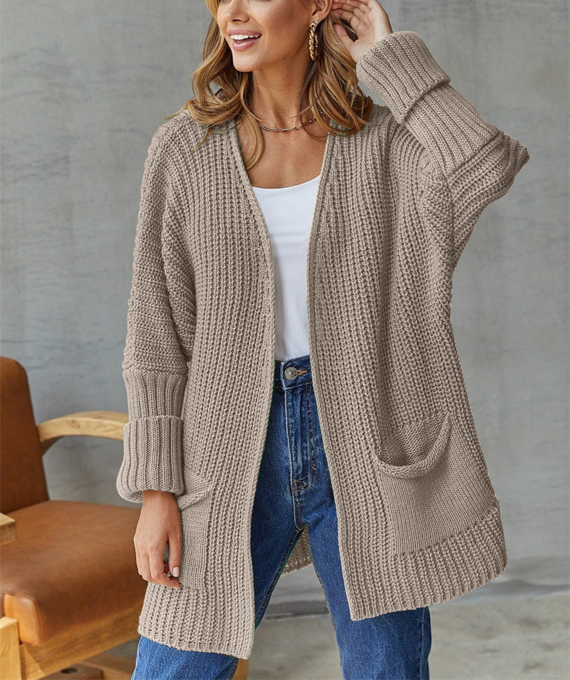 Women's Knitted Casual Vintage Long Sleeve Cardigan