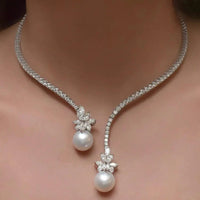 Valentina - Elegant Collar with Sterling Silver Pearls
