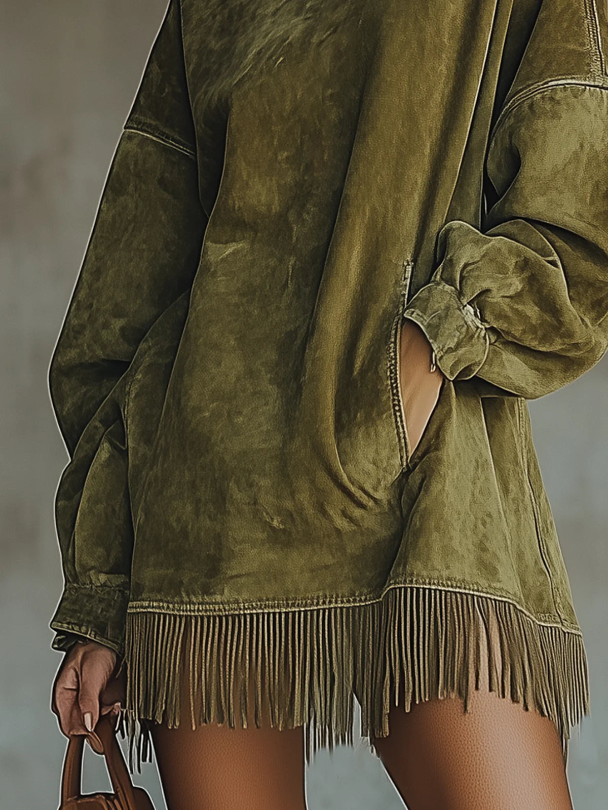GABRIELLE | High-Neck Fringe Dress