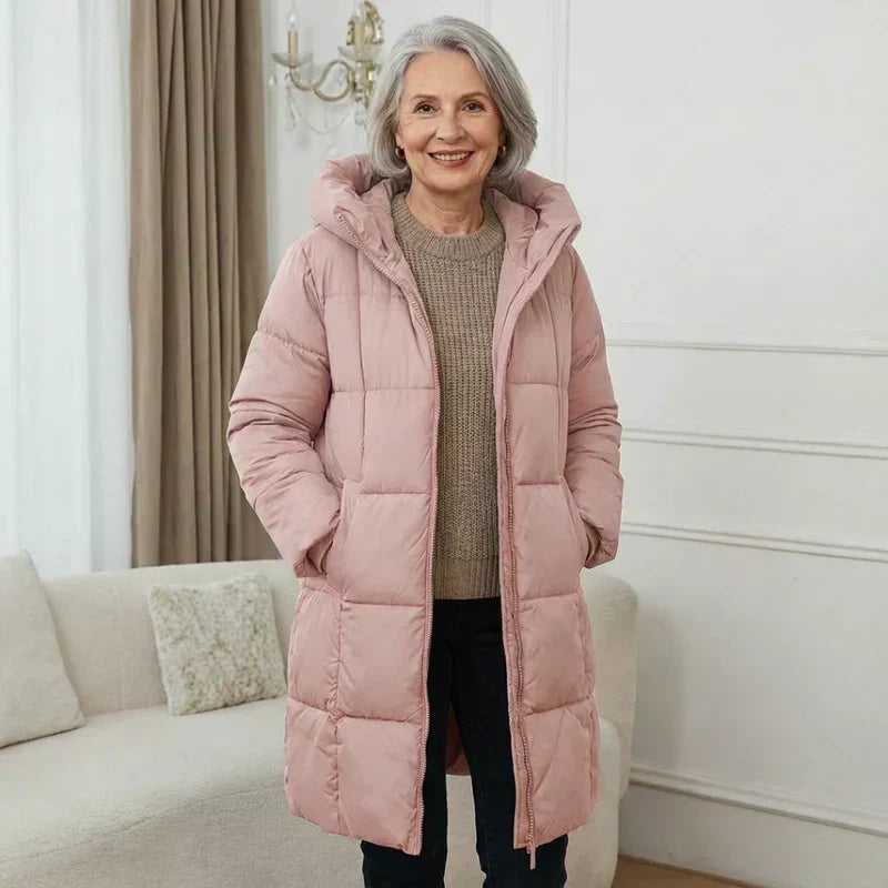 Iris™ | Long Down Coat with Hood