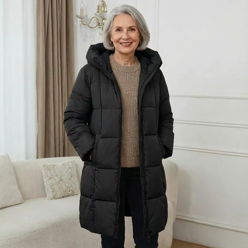Iris™ | Long Down Coat with Hood