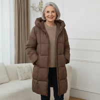 Iris™ | Long Down Coat with Hood