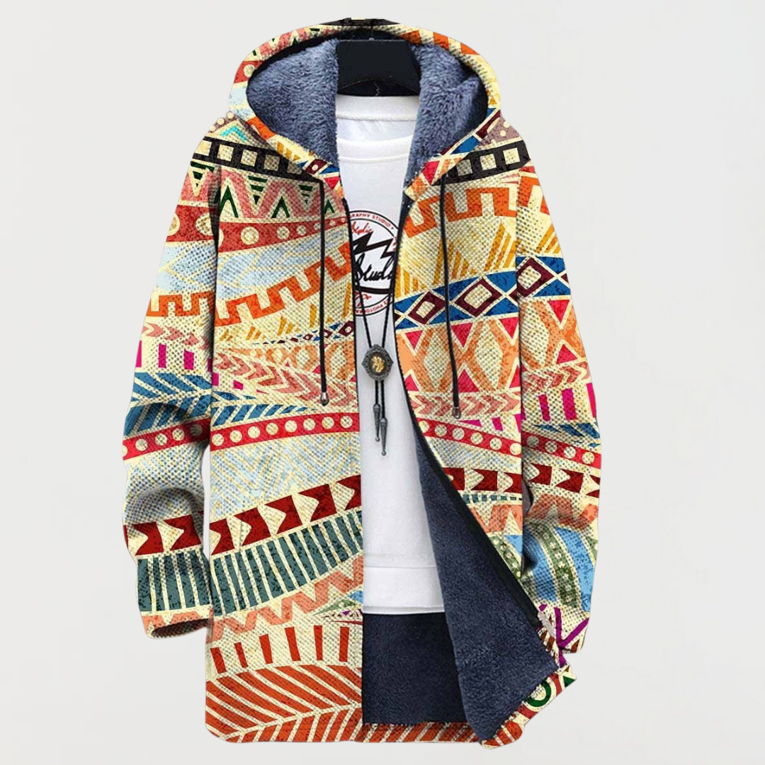 Charlie | Ethnic Print Fusion Coat – Wells & Rose