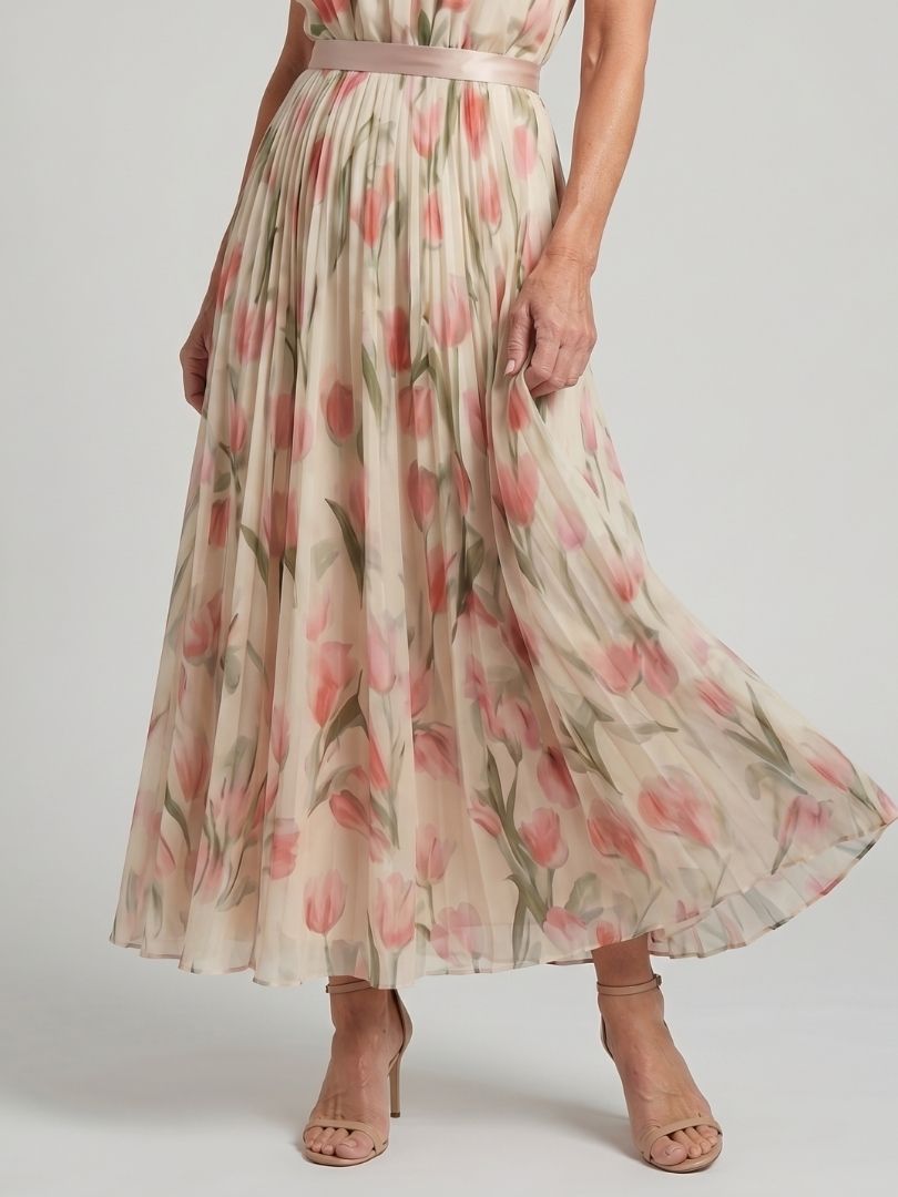 Ellis & Johnson™  | Halter Neck Floral Midi Dress