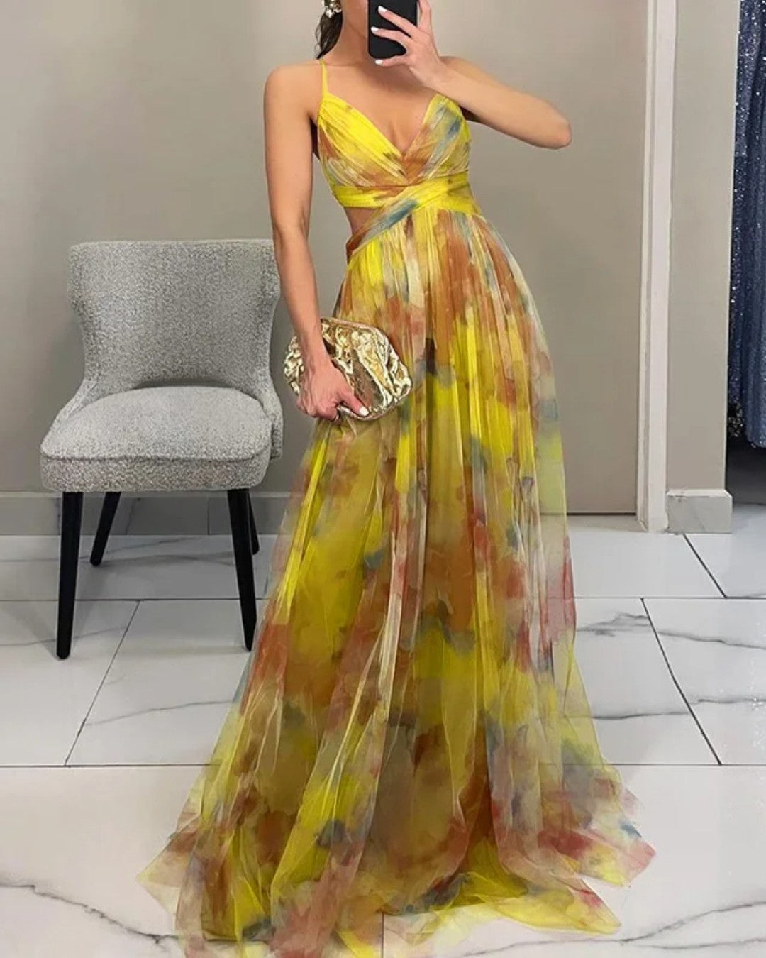 Giselle | Enchanting Maxi Dress with Floral Print