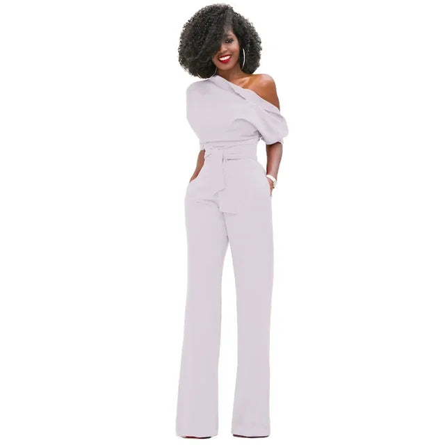 Greta | Jumpsuit with Asymmetric Collar and Wide Legs