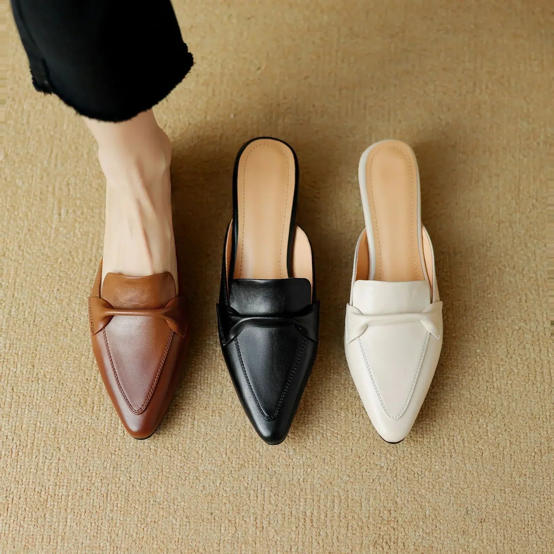 Alaya | Genuine Leather Mules