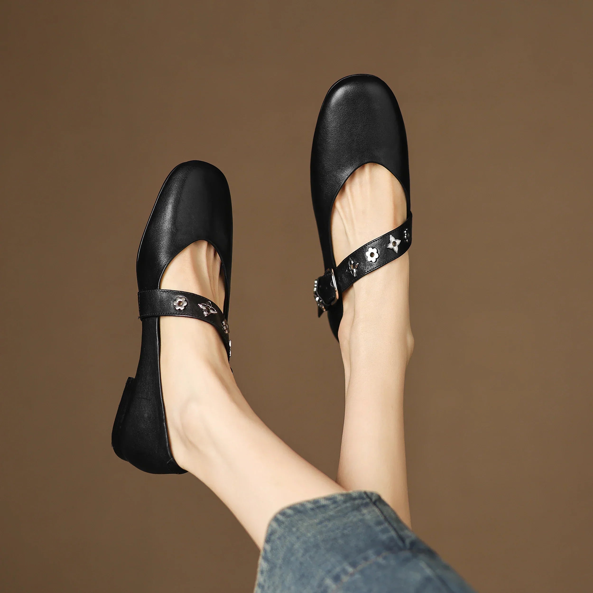 Elda | Genuine Leather Flats