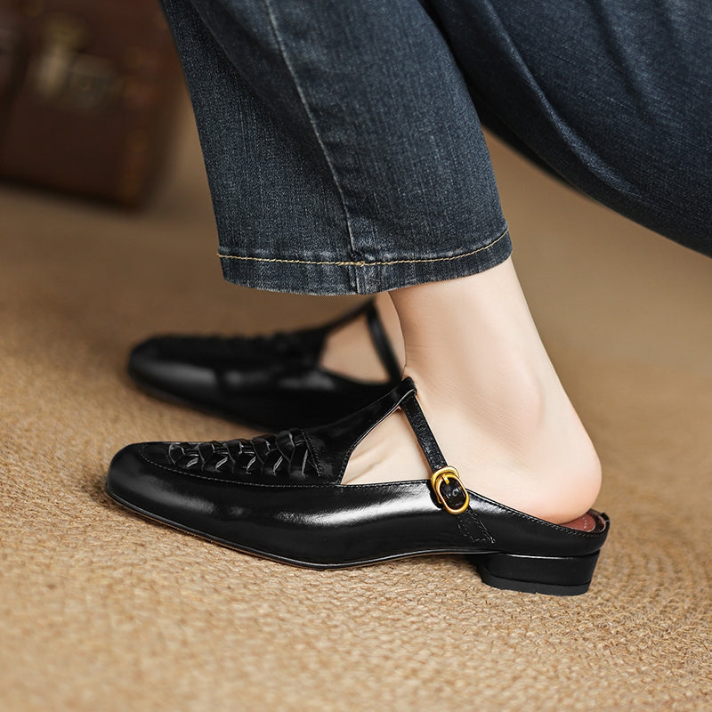 Elya | Genuine Leather Mules