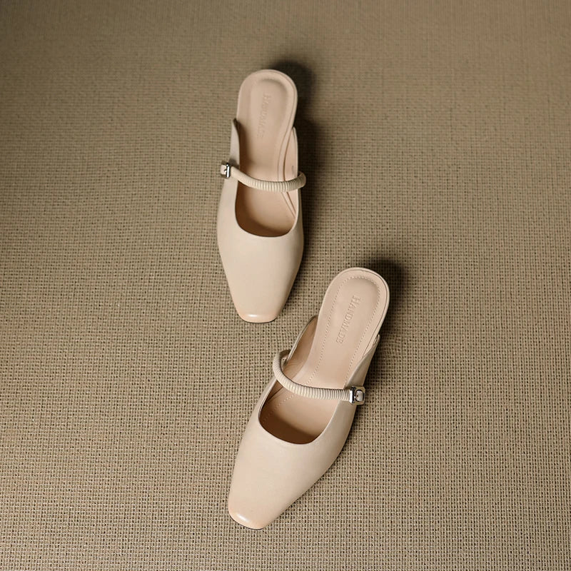 Kera | Genuine Leather Mary Jane Mules