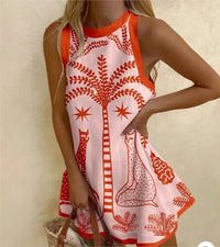 Harper | Bohemian Print Sleeveless A-Line Mini Dress