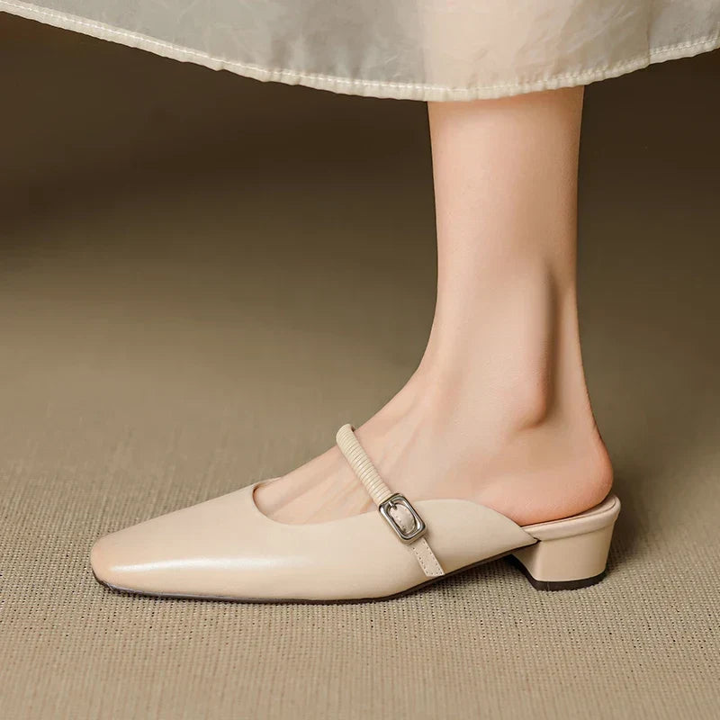 Kera | Genuine Leather Mary Jane Mules