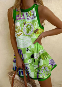 Harper | Bohemian Print A-Line Mini Dress