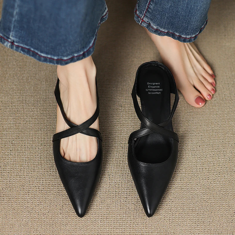 Aluna | Genuine Leather Mules