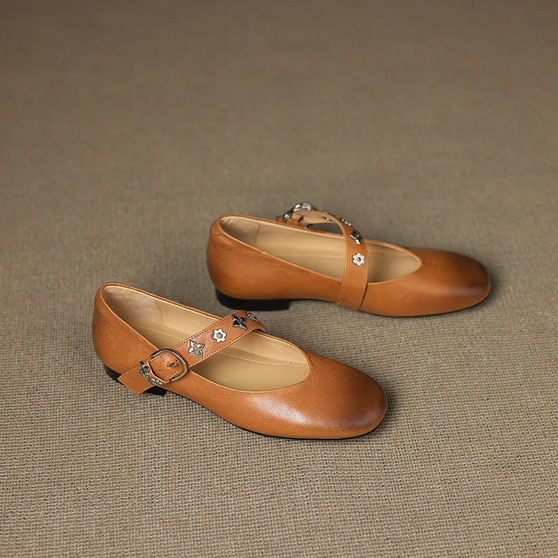 Elda | Genuine Leather Flats
