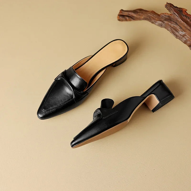 Alaya | Genuine Leather Mules