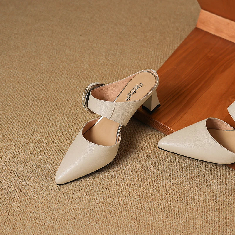 Garnet | Genuine Leather Heels
