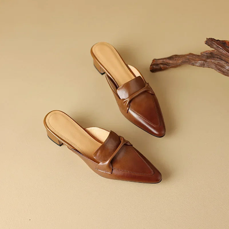 Alaya | Genuine Leather Mules