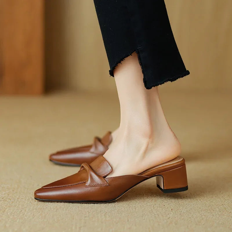 Alaya | Genuine Leather Mules