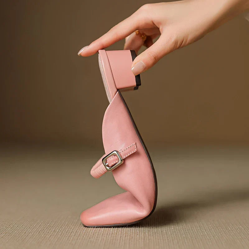 Kera | Genuine Leather Mary Jane Mules