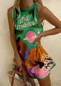 Jasmine | Boho Print Mini Dress