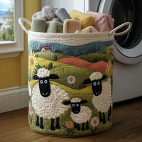 Sheep in Valley | Handcrafted Laundry Basket