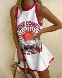 Aaliyah | Mini Dress, Bohemian Print