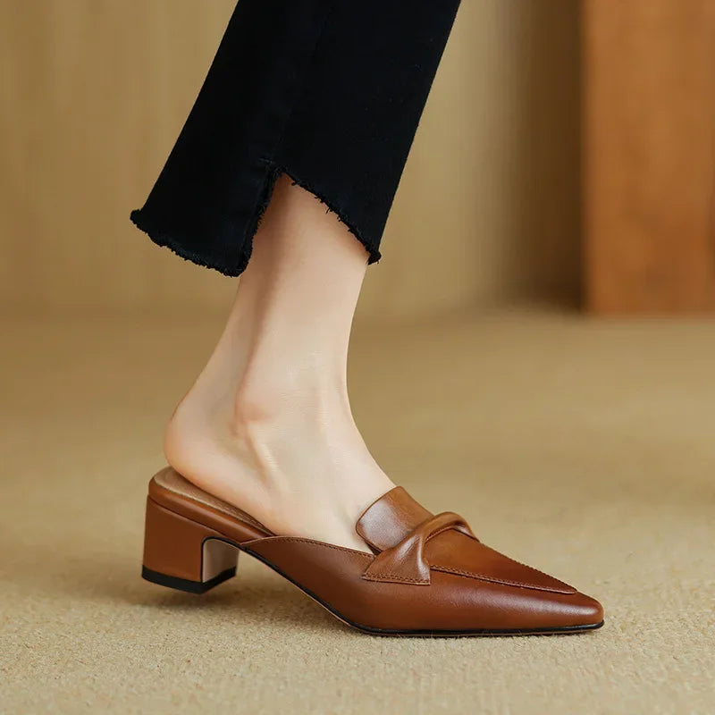 Alaya | Genuine Leather Mules
