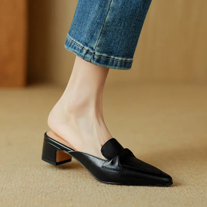 Alaya | Genuine Leather Mules