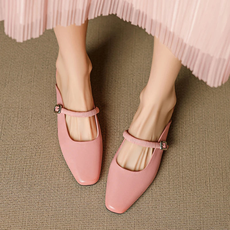 Kera | Genuine Leather Mary Jane Mules
