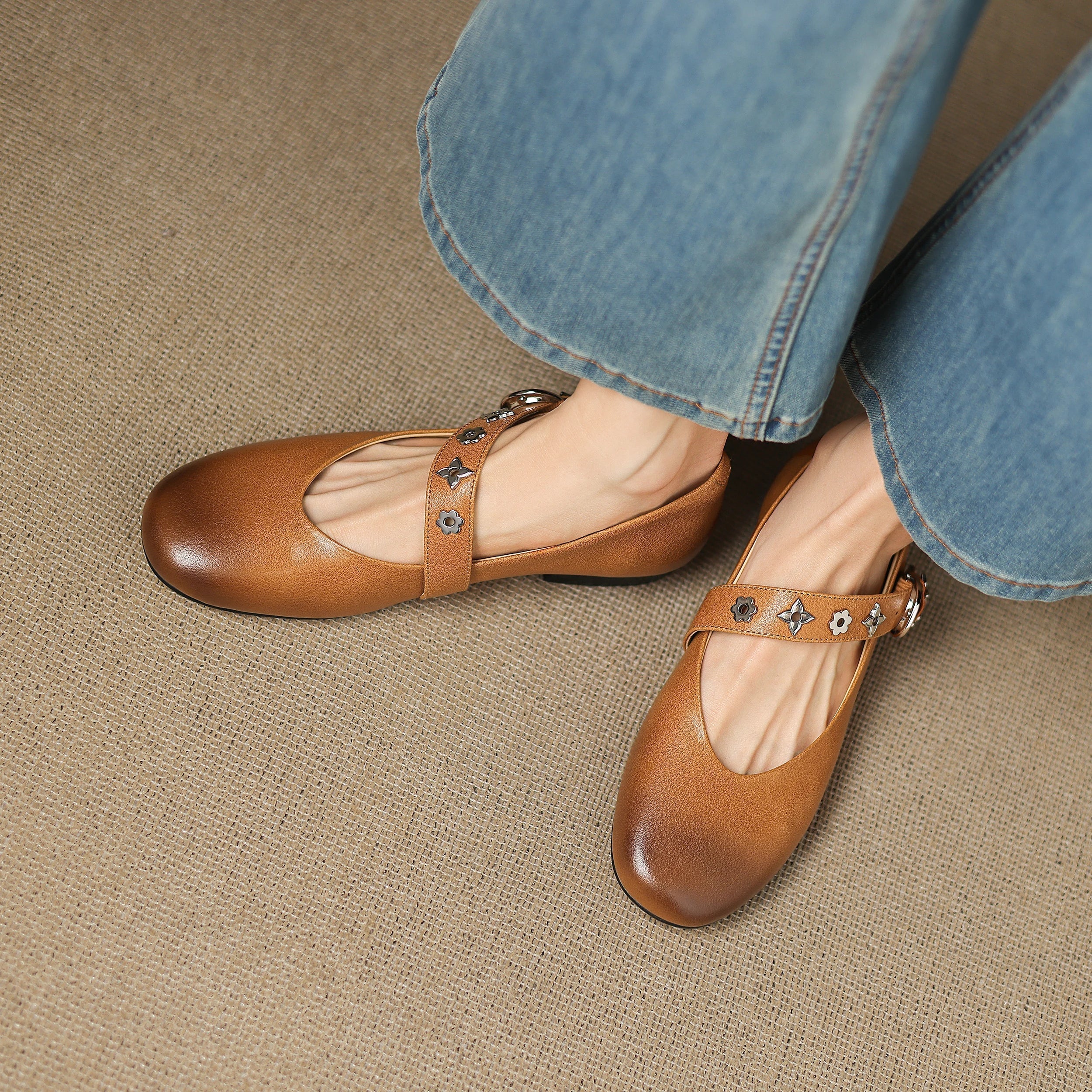 Elda | Genuine Leather Flats
