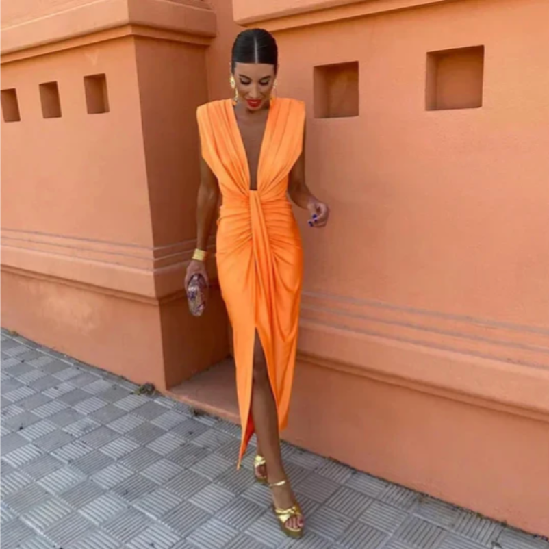 Ellis & Johnson™  | Elegant Pleated Dress