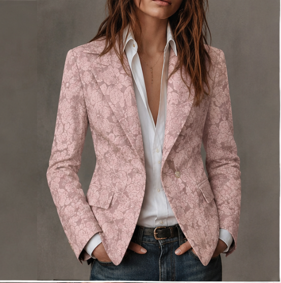 Stella | Fitted Cashmere Jacquard Blazer