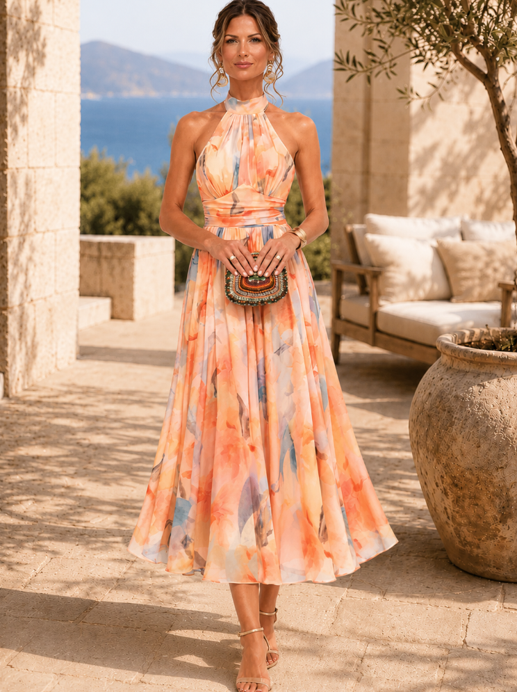 Elza | Dress with Halter Neckline